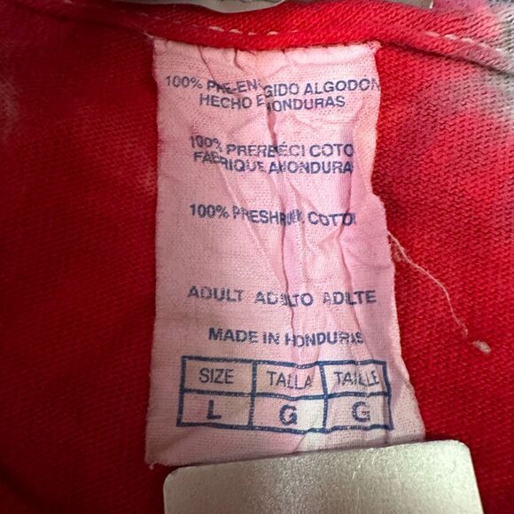 Philadelphia Phillies T-Shirt Mens Large Red Gray Tie Dye Pullover Crew Neck MLB - Picture 7 of 10